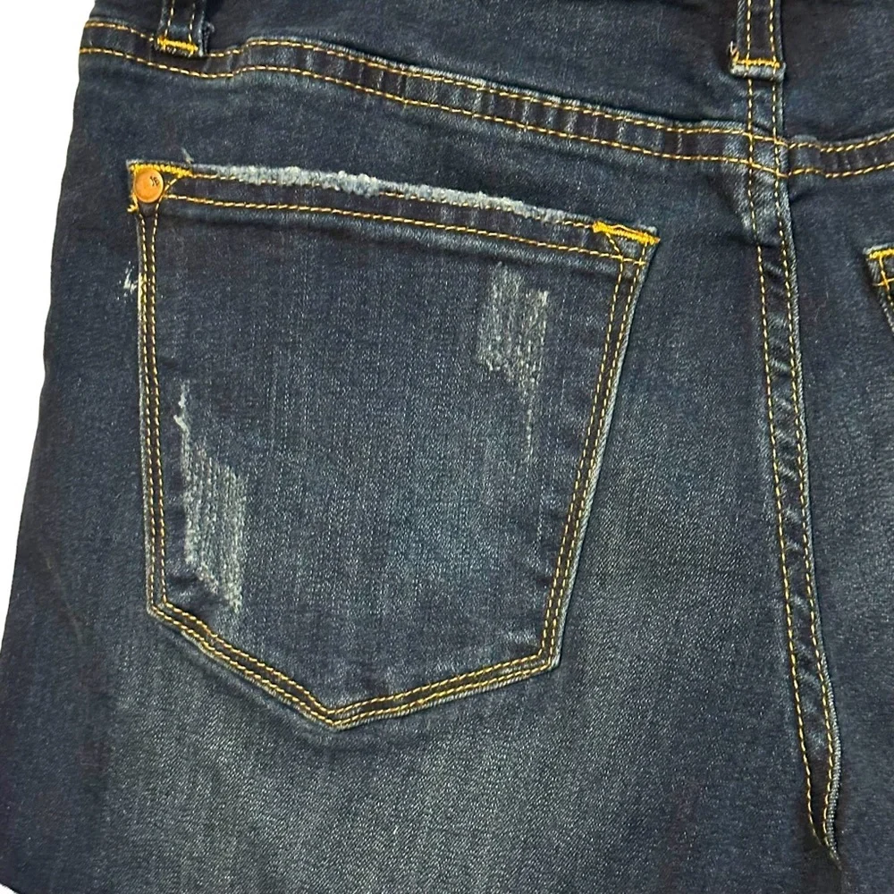 Judy Blue Distressed Denim Cuffed Hem Shorts JB1552 Size Medium Boho Festival - Picture 6 of 11